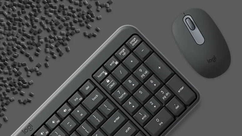 Logitech MK250 Compact Bluetooth Wireless Combo, Keyboard & Mouse, English/Arabic - Graphite Logitech MK250 Compact Bluetooth Wireless Combo, Keyboard & Mouse, English/Arabic - Graphite